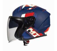 MT Avenue Sideway Matt Blue & Red & White Jet Helmet (Open Face)
