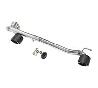 MT Bumper Muffler Tip Double Out Exhaust Silver Car End Pipes For BMW E90 E92 318i 320i 330i 325i 2006-2016 Exhaust Tail Pipe(Carbon Fiber A)