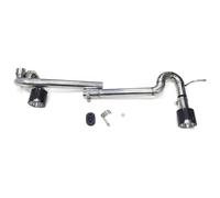 MT Bumper Muffler Tip Double Out Exhaust Silver Car End Pipes For BMW E90 E92 318i 320i 330i 325i 2006-2016 Exhaust Tail Pipe(Carbon Fiber B)