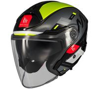 MT Cosmo SV Jet/Open-Face Motorcycle Motorbike Helmet - Silence Gloss Fluo