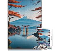Mt Fuji Across The River Jigsaw Puzzles 1000 Pieces for Teenagers Mindful Learning Fun Game Unique Gift for Joyful Celebrations Size 38x52cm