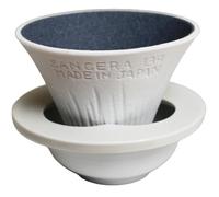 Mt. Fuji Ceramic Coffee Filter - Made in Japan - Reusable Dripper - White