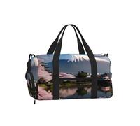 Mt. Fuji in Early Spring Sports Duffel Bag with Shoe Compartment-Lightweight Gym Weekender for Men Women, Waterproof Travel Tote with Wet Pocket