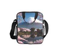 Mt. Fuji in Early Spring Transparent Lunch Bag with Print, Clear Food Box with Side Pockets & Strap for Work, School, Travel