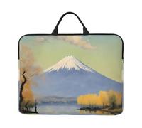Mt. Fuji in the distance Prints 14-Inch Laptop Sleeve Waterproof And Shockproof Suitable For Office Work Business Trips And Daily Travel.