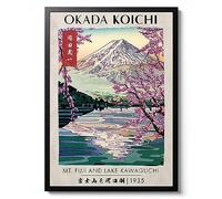 Mt Fuji & Lake Kawaguvhi Print, Okada Koichi Poster, Exhibition Wall Art poster, Modern Japanese Home Decor, Japanese Gift Idea, Gaming Home Decor, Archival Matte, A1 (Print Only) - 84.1x59.4cm