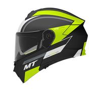 MT Motocycle Helmet - Modular Flip Front - Genesis SV Cave A3 Matt Black Fluo Yellow