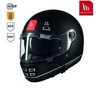 MT Jarama Plain Retro Motorcycle Helmet Full Face Vintage Black Red White