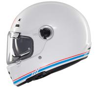 MT Jarama Plain Retro Motorcycle Helmet Full Face Vintage Black Red White