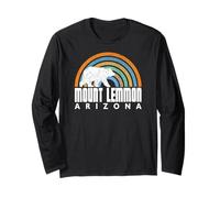 Mt Lemmon AZ Retro Rainbow Bear Mt Lemmon Arizona Cute Bear Long Sleeve T-Shirt