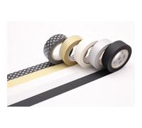 MT Masking Tape Washi Tape 1.5cm x 7m Gold/Silver 2 Pack of 5