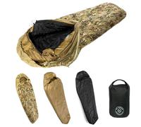 MT Modular Sleep System - 4-Piece Tactical Sleeping Bag Set with Front-Zip Design and Vacuum Compression Sack - USGI MSS Style, Upgraded for Outdoor, Survival & Field Use Multi-Terrain