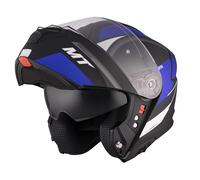 MT Motocycle Helmet - Modular Flip Front - Genesis SV Cave A7 Matt Black Blue