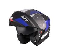 MT Motocycle Helmet - Modular Flip Front - Genesis SV Cave A7 Matt Black Blue