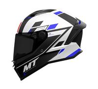 MT Motorcycle Helmet - Full Face - ECE 22.06 - MT Stinger 2 Zivze A7 Gloss Black White Blue XL