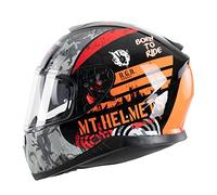 MT Motorcycle Helmet - Full Face - Thunder 3 Sniper - Gloss Black/Orange - XS