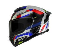MT Motorcycle Helmet Modular Flip Front - Atom 2 - Bast B7 Gloss Red White Blue