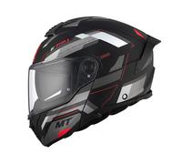 MT Motorcycle Helmet Modular Flip Front - Atom 2 - Bast D5 Matt Black Grey