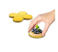 MT Products Gold Mini Round Cake Board 4" - Pastry Desser board with Tab - Pack of 48