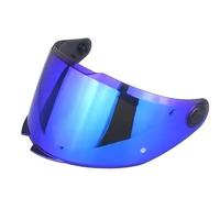 MT Stinger 2.0, Braker Motorcycle Helmet Visor, Dark Smoke, Iridium, Gold, Mirrored, Clear Options (Blue)