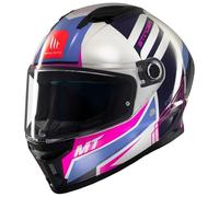 MT Stinger 2.0 Motorcycle Helmet Tron C8 Gloss Pink Purple (L)