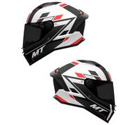 MT Motorcycle Helmet - Full Face - ECE 22.06 - MT Stinger 2 Zivze A5 Gloss Black White Red L