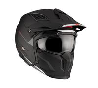 MT STREETFIGHTER SV SOLID A1 MATT BLACK MOTORCYCLE CRASH HELMET REMOVABLE MASK