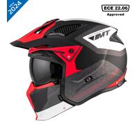 MT STREETFIGHTER FULL FACE OFF ROAD MX MOTORCYCLE CRASH HELMET BLACK RED TOTEM