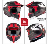 Motorbike ECE 22.06 Full Face Modular MT Streetfighter Motorcycle Rider Helmet