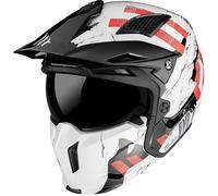 MT Streetfighter SV Motorcycle Motorbike Urban Helmet - Skull Gloss Pearl White