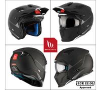 MT STREETFIGHTER SV SOLID A1 MATT BLACK MOTORCYCLE CRASH HELMET REMOVABLE MASK