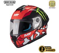 MT TARGO S PIQUERAS Integralhelm rot-schwarz-weiss B5 XS