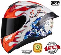 MT TARGO S YAMANAKA A5 JAPAN FULL FACE ECE22.06 MOTORCYCLE HELMET + DARK VISOR