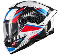 MT Thunder 4 SV Motorcycle Motorbike Helmet - Luminence Gloss White / Blue / Red