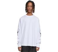 Mister Tee Men's Collection Cut on Longsleeve Sweatshirt, White, XS