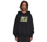 Mister Tee Men's Fortune Cranes Ultra Heavy Oversize Hoodie Hooded Sweatshirt, Black, 5XL