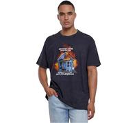 MT Upscale Men's Good for Health Oversize Tee T-Shirt, Black Acid Washed, S Plus Tall