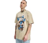 Mister Tee Le Papillon Oversize Short Sleeve T-shirt Beige M Men
