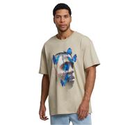 Mister Tee Le Papillon Oversize Short Sleeve T-shirt Beige 2XL Men