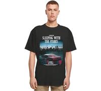 MT Upscale Men's Mt2548-Sicilian Message Oversize Tee T-Shirt, Black, M