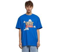 MT Upscale Men's Mt3011-love Story Heavy Oversize Tee T-Shirt, Cobalt Blue, XL