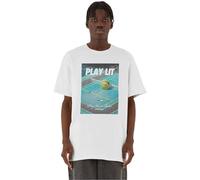 MT Upscale Men's Mt3119-Playlit Heavy Oversize Tee T-Shirt, White, M