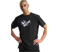 MT Upscale Men's Vive la Liberte Oversize Tee T-Shirt, Black Acid Washed, M