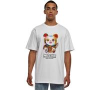 MT Upscale Men's Welcome Cat Heavy Oversize Tee T-Shirt, White, XS