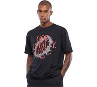 MT Upscale Mister Upscale Unisex T-Shirt God Loyalty Love Oversize Tee, 100% Cotton, Black, 4XL Große Größen Tall