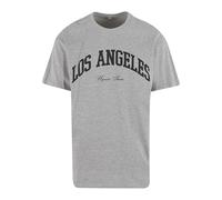MT Upscale Mt2462-l.a. College Oversize Tee T-Shirt, Gray, L