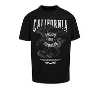 MT Upscale Mt2465-la Familia Heavy Oversize Tee T-Shirt, Black, S