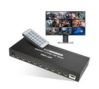 MT-VIKI 4K HDMI Multi-Viewer 9x1 w/IR Remote, 4K@30Hz Seamless HDMI Switcher 9 in 1 Out for PS4/PS5/Security Camera