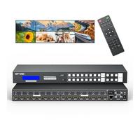 MT-VIKI 4K30Hz Seamless HDMI Matrix Switcher 8x8, Video Wall Controller 4x2 & Multiviewer w/PIP+ 3.5MM Audio, Rack Mount HDMI Matrix Switcher Splitter w/Web GUI
