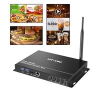 MT-VIKI Wireless Digital Signage Player - 4-Screen Video Controller with Rotation, Splitting & Scheduling for Restaurant Menu Boards , Bubble tea promotions